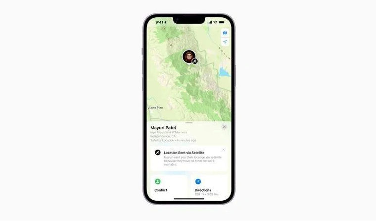 上林苹果14维修分享iPhone14系列中 FindMy功能通过卫星分享位置方法教程 